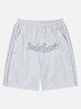 Line Letters Drawstring Shorts