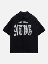 Chemises à manches courtes à imprimé monogramme linéaire