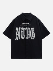 Linear Monogram Print Short Sleeve Shirts