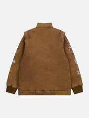 Étiquettes brodées de locomotives pour manteau d'hiver