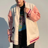 Manteau d'hiver en PU avec coutures Love Letters