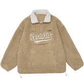 Sherpa-Wintermantel mit Monogramm-Stickerei