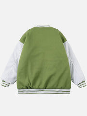 Patchwork-Wintermantel mit Monogramm-Patch-Stickerei