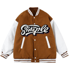 Patchwork-Wintermantel mit Monogramm-Patch-Stickerei