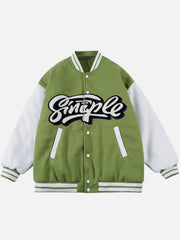 Patchwork-Wintermantel mit Monogramm-Patch-Stickerei