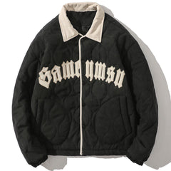 Wintermantel mit Monogramm-Print