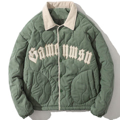 Wintermantel mit Monogramm-Print