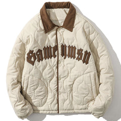 Wintermantel mit Monogramm-Print