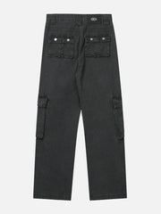 Pantalon cargo en denim à poches multiples