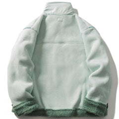 Patchwork-Wintermantel mit mehreren Taschen