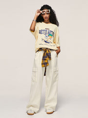 Pantalon cargo large à poches multiples