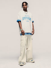 Pantalon cargo large à poches multiples