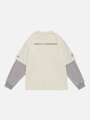 Sweat-shirt à imprimés variés