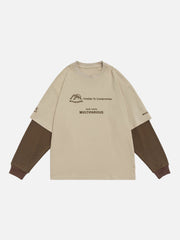 Sweat-shirt à imprimés variés