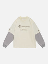 Multifarious Print Panel Sweatshirt