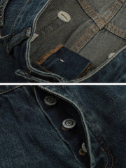 Multiple Buttons Jeans