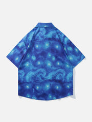 Oil On Canvas Print Short Sleeve Shirt