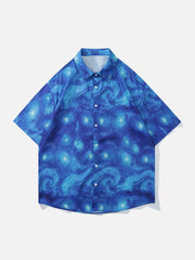 Oil On Canvas Print Short Sleeve Shirt