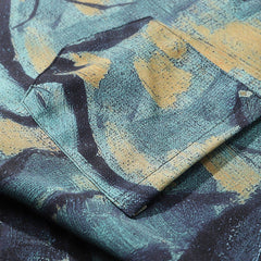 Kurzarmhemd mit Ölgemälde