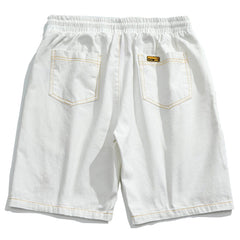 Shorts mit offener Fadenstickerei