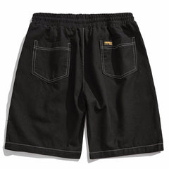 Shorts mit offener Fadenstickerei