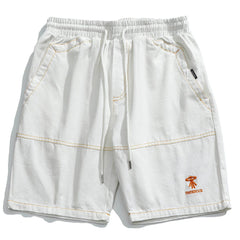 Shorts mit offener Fadenstickerei