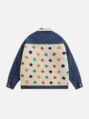 Sherpa-Mantel „Origin Denim Patchwork“