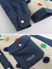 Sherpa-Mantel „Origin Denim Patchwork“