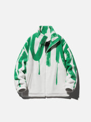 Sherpa-Mantel mit Farblinienmuster