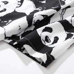 Panda Print Short-sleeved Shirt