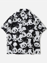 Chemise à manches courtes à imprimé panda