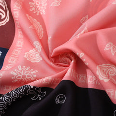 Panel Pattern Bandana Short Sleeve Shirt