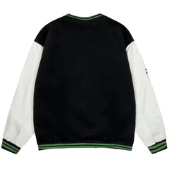 Patch Stickerei Patchwork PU Wintermäntel