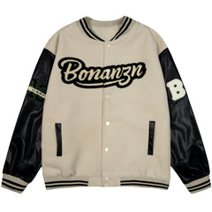 Patch Stickerei Patchwork PU Wintermäntel