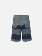 Patchwork-Jeansshorts