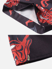 Patchwork Devil Short Sleeve Shirt