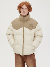 Patchwork-Wintermantel mit Kordelzug