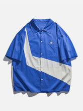 Patchwork Embroidery Short Sleeve Shirt