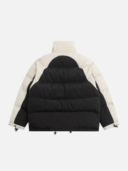 Manteau d'hiver brodé en patchwork