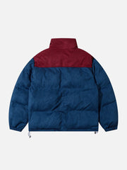 Manteau d'hiver brodé en patchwork