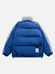 Wintermantel mit Patchwork-Stickerei