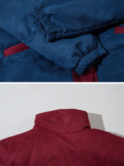 Manteau d'hiver brodé en patchwork