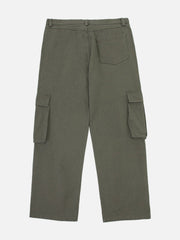 Pantalon cargo ample patchwork