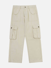Pantalon cargo ample patchwork