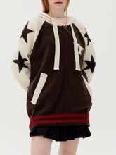Patchwork Pentagrams Knit Hoodie