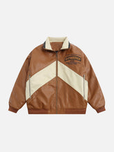 Patchwork-PU-Wintermantel