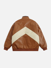 Patchwork-PU-Wintermantel