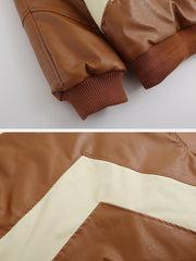 Patchwork-PU-Wintermantel