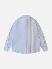 Patchwork Stripe Long Sleeve Shirt
