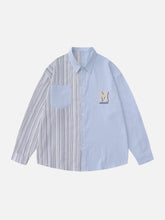 Patchwork Stripe Long Sleeve Shirt